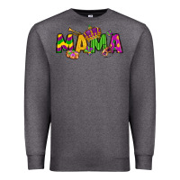Charcoal Heather mama mardi gras Premium Sweatshirt - LillyAllenDesigns