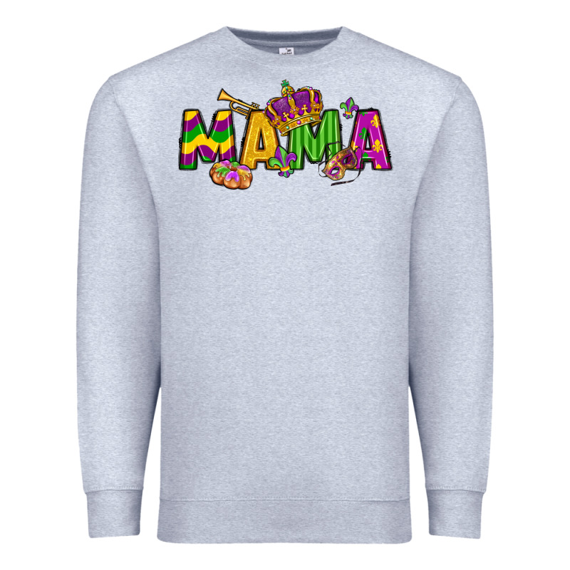 Mama Mardi Gras Premium Sweatshirt by LillyAllenDesigns | Teevron