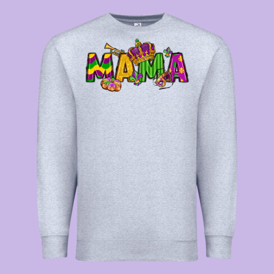 Mama Mardi Gras Premium Sweatshirt Designed By Lillyallendesigns