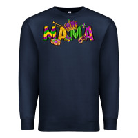 Navy mama mardi gras Premium Sweatshirt - LillyAllenDesigns