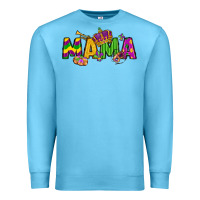 Ocean Blue mama mardi gras Premium Sweatshirt - LillyAllenDesigns