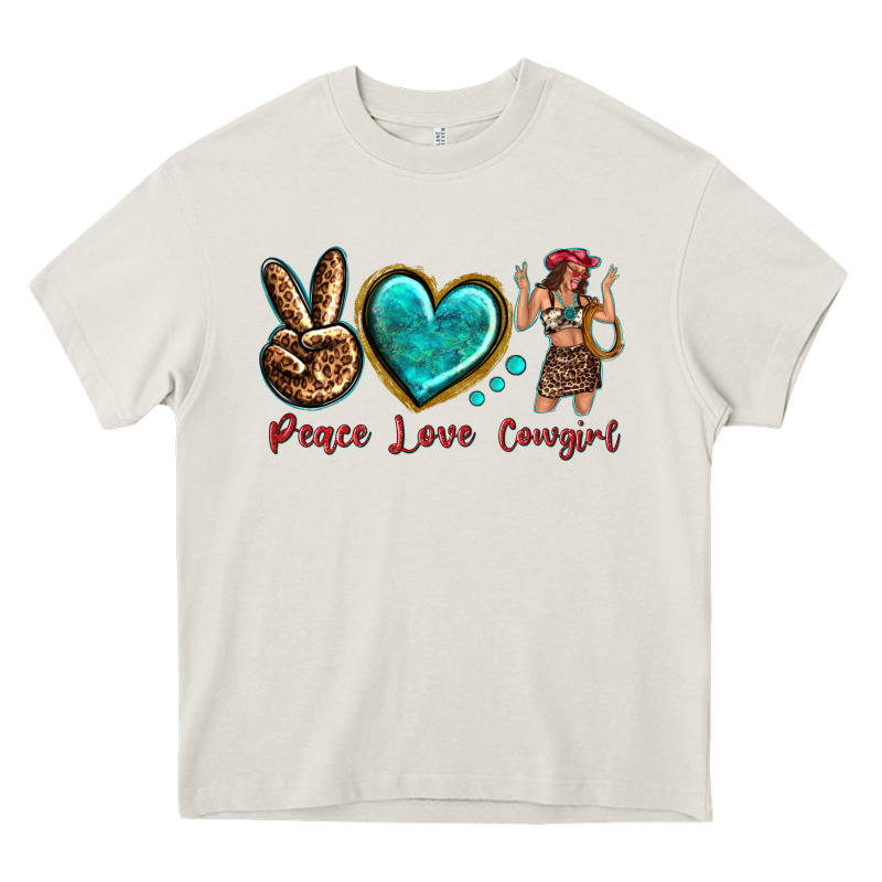 Peace Love Cowgirl Heavy Core Tee by texasbilliewilder | Teevron