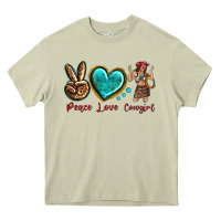 Mossy peace love cowgirl Heavy Core Tee - texasbilliewilder
