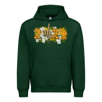 Forest Green 2024 skeleton middle finger new year Urban Hoodie - CowGirlArtShop