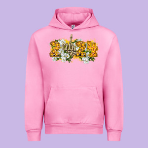 2024 Skeleton Middle Finger New Year Urban Hoodie Designed By Cowgirlartshop