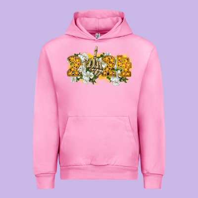 2024 Skeleton Middle Finger New Year Urban Hoodie Designed By Cowgirlartshop