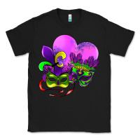 Black mardi gras heart and mask Classic Tee - AdoDesignShop