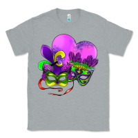 Heather Grey mardi gras heart and mask Classic Tee - AdoDesignShop