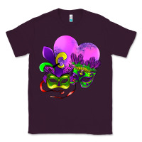 Plum mardi gras heart and mask Classic Tee - AdoDesignShop
