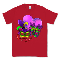 Red mardi gras heart and mask Classic Tee - AdoDesignShop