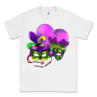 White mardi gras heart and mask Classic Tee - AdoDesignShop