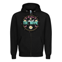 Black by the power of the name Zipper Hoodie - MaliasSmallBusiness