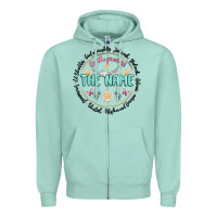 Seafoam by the power of the name Zipper Hoodie - MaliasSmallBusiness