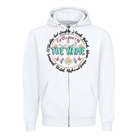 White by the power of the name Zipper Hoodie - MaliasSmallBusiness