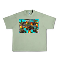 Oil Green Dinosaur monster truck Urban Heavy Tee - Artiststas