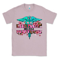 Lilac floral nurse custom name Classic Tee - AdoDesignShop