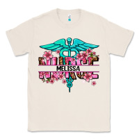 Natural floral nurse custom name Classic Tee - AdoDesignShop
