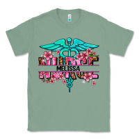 Sage floral nurse custom name Classic Tee - AdoDesignShop