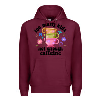 Burgundy too many kids not enough caffeine Premium Hoodie - JahusDesignShop