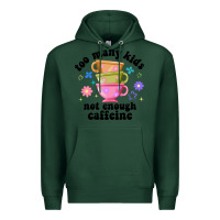 Sports Green too many kids not enough caffeine Premium Hoodie - JahusDesignShop