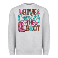 Heather Grey give cancer the boot Heavyweight Sweatshirt - JahusDesignShop