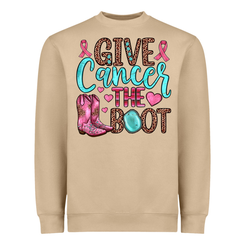 Give Cancer The Boot Heavyweight Sweatshirt by JahusDesignShop | Teevron