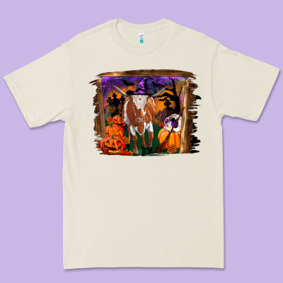 Premium Tee longhorn cow halloween