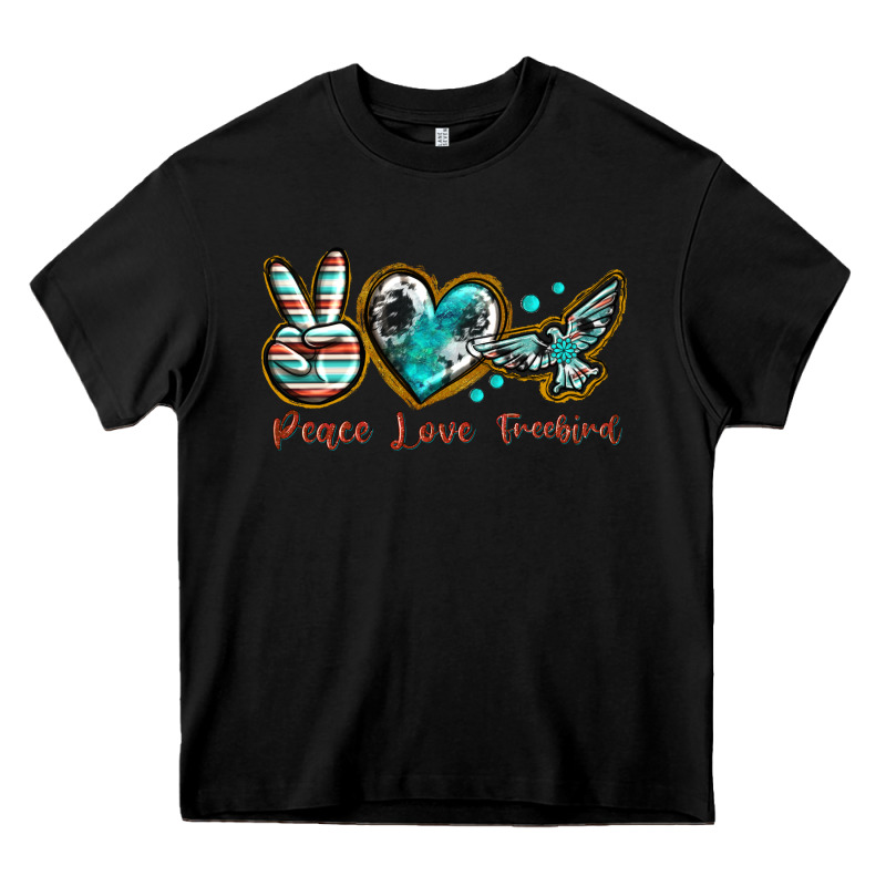 Peace Love Freebird Heavy Core Tee by texasbilliewilder | Teevron