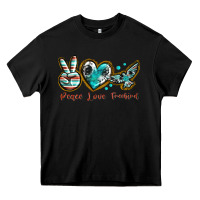 Black peace love freebird Heavy Core Tee - texasbilliewilder