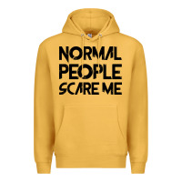 Mustard Normal People Scare Me Premium Hoodie - Bettercallsaul