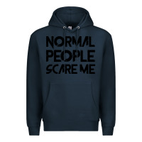 Navy Normal People Scare Me Premium Hoodie - Bettercallsaul