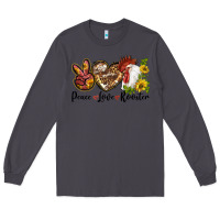 Smoke Peace Love Rooster With Sunflower Long Sleeve Tee - LillyAllenDesigns