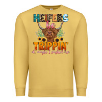 Antique Gold heifers be trippin' Premium Sweatshirt - LillyAllenDesigns