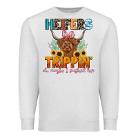Oatmeal Heather heifers be trippin' Premium Sweatshirt - LillyAllenDesigns