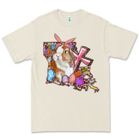 Bone Louisiana Map Easter Bunny And Cross Premium Tee - RanaPortraitStore