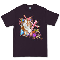 Plum Louisiana Map Easter Bunny And Cross Premium Tee - RanaPortraitStore