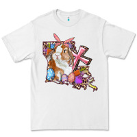White Louisiana Map Easter Bunny And Cross Premium Tee - RanaPortraitStore