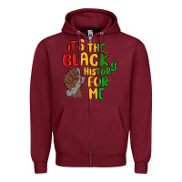 Burgundy it s the black history for me Zipper Hoodie - MaliasSmallBusiness