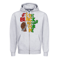 Heather Grey it s the black history for me Zipper Hoodie - MaliasSmallBusiness