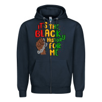 Navy it s the black history for me Zipper Hoodie - MaliasSmallBusiness