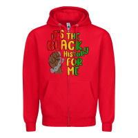 Red it s the black history for me Zipper Hoodie - MaliasSmallBusiness