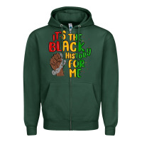 Sports Green it s the black history for me Zipper Hoodie - MaliasSmallBusiness