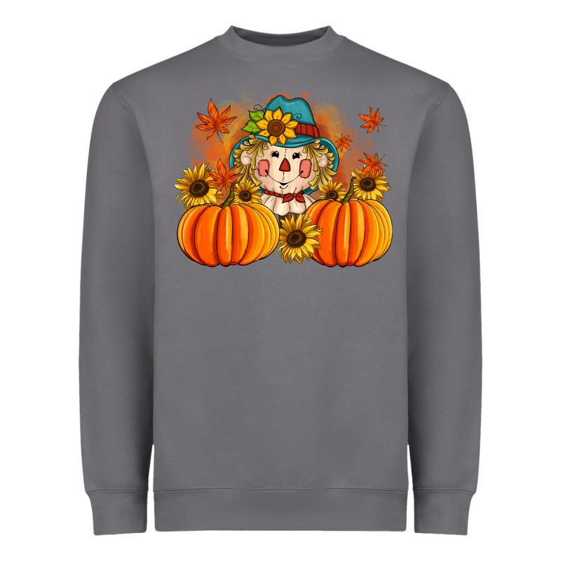 Fall Scarecrow With Pumpkins Heavyweight Sweatshirt by Artiststas | Teevron