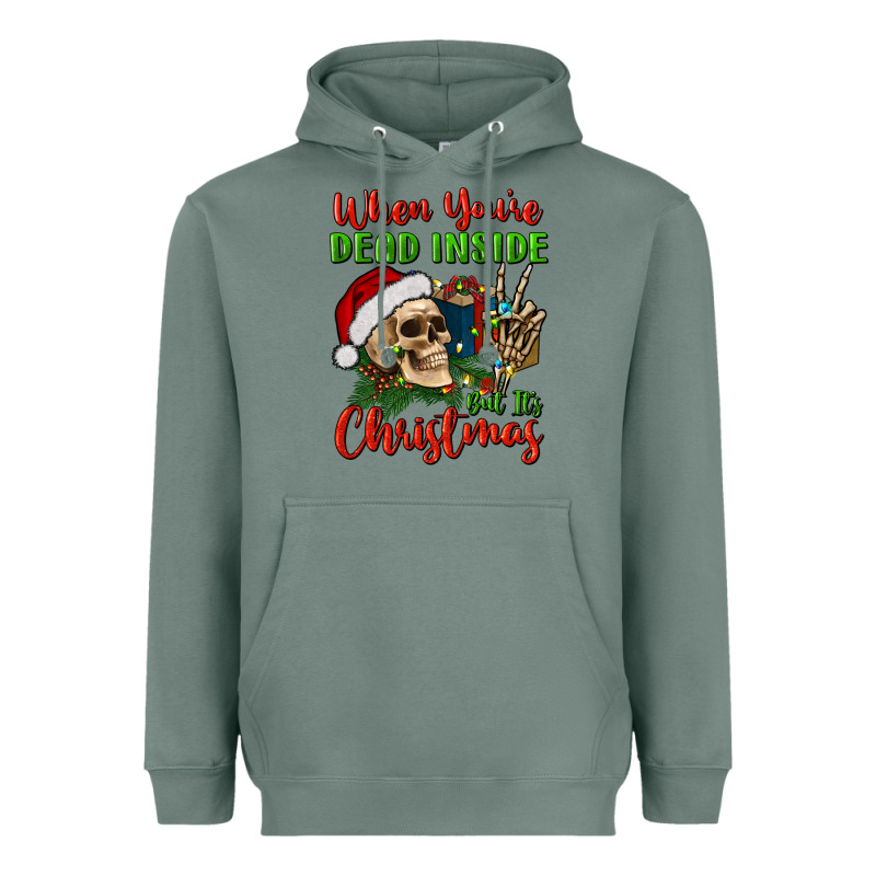 When You’re Dead Inside But It's Christmas Heavyweight Hoodie by BundleAndBundleShop | Teevron