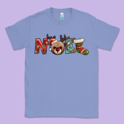 Noel With Sock And Reindeer Classic Tee Designed By Adodesignshop