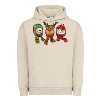 Pigment French Oak christmas reindeer polar bear snowman Urban Hoodie - CowGirlArtShop