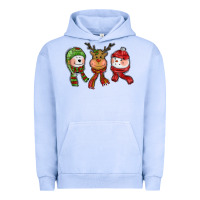 Pigment Grape Ice christmas reindeer polar bear snowman Urban Hoodie - CowGirlArtShop