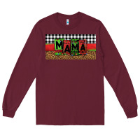 Burgundy mama Christmas Long Sleeve Tee - Jasminsmagicworld