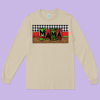 Mama Christmas Long Sleeve Tee Designed By Jasminsmagicworld