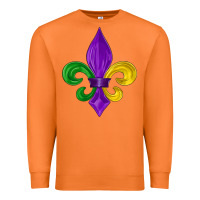 Carrot mardi gras fleur de lis Premium Sweatshirt - LillyAllenDesigns
